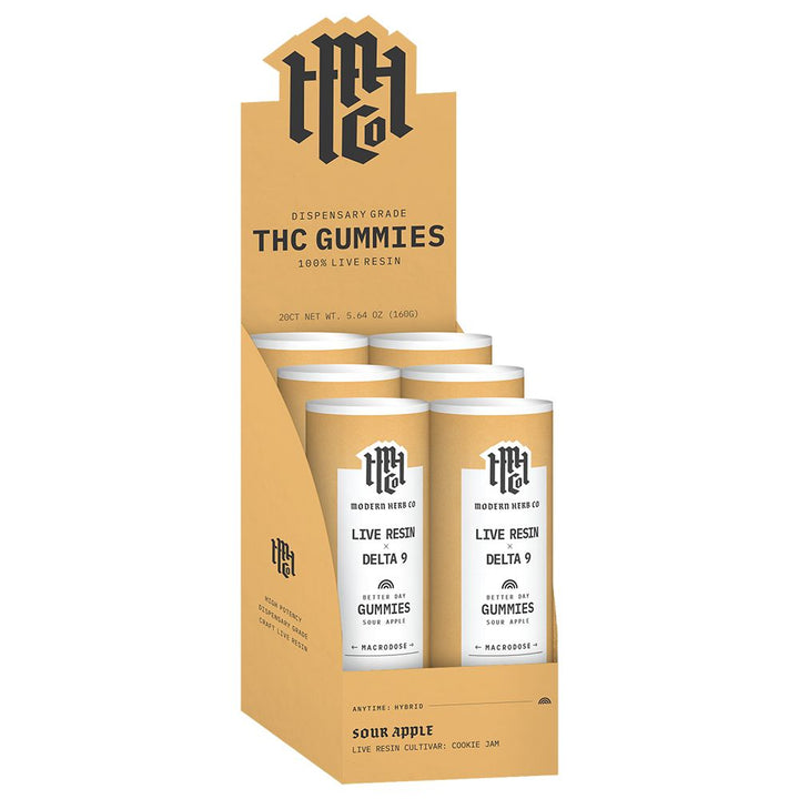 Modern Herb Co Live Resin Delta 9 Macrodose Gummies | 400mg | 20pc | 6pk Display