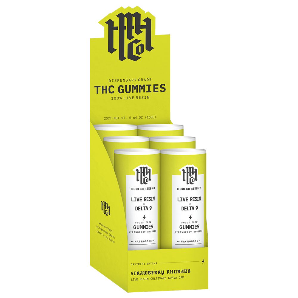 Modern Herb Co Live Resin Delta 9 Macrodose Gummies | 400mg | 20pc | 6pk Display