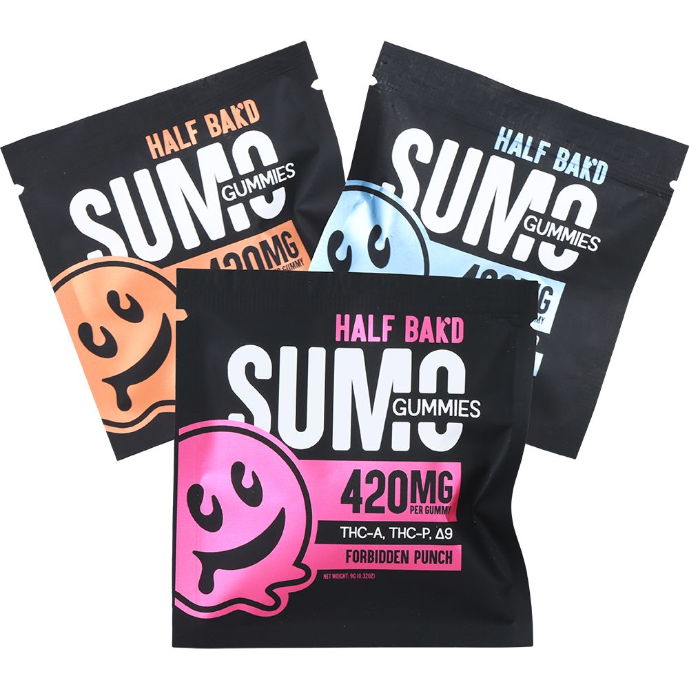 Half Bak'd Sumo THCA, THCP & D8 Gummies | 840mg | 2pc | 30pk Display