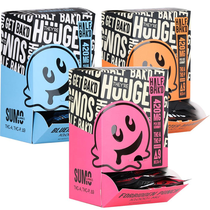 Half Bak'd Sumo THCA, THCP & D8 Gummies | 840mg | 2pc | 30pk Display