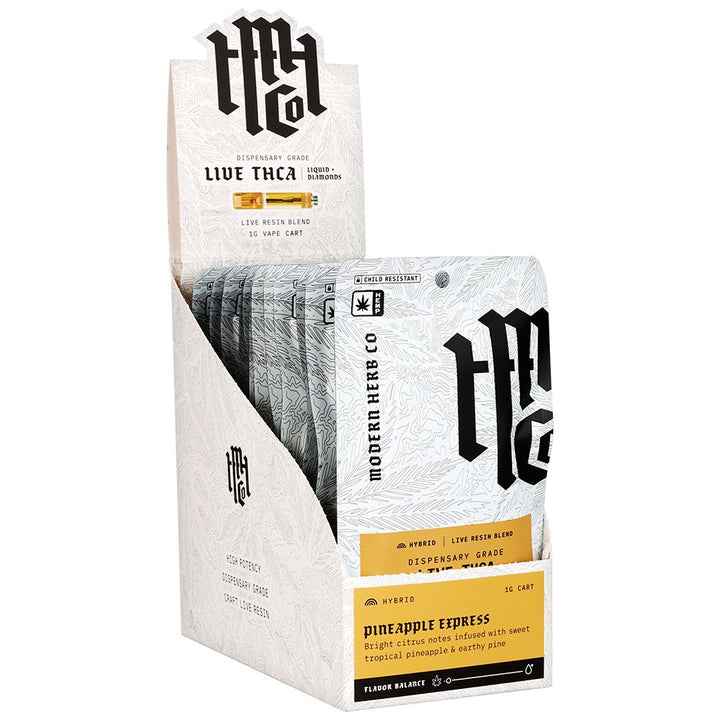 12CT DISPLAY - Modern Herb Co Liquid Diamonds THCA Cartridge - 1g