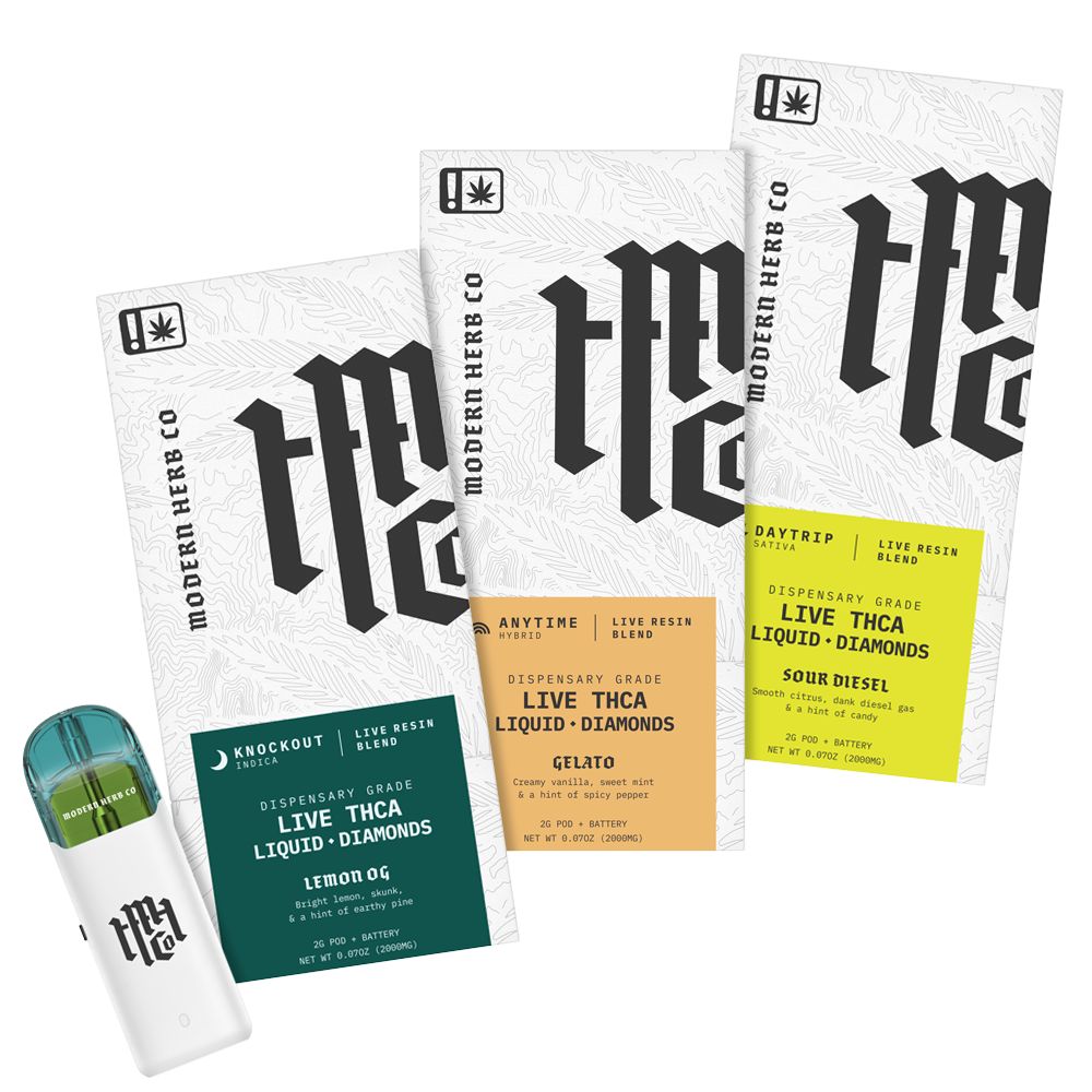 6CT DISPLAY - Modern Herb Co Liquid Diamonds THCA Pod Starter Kit - 2g