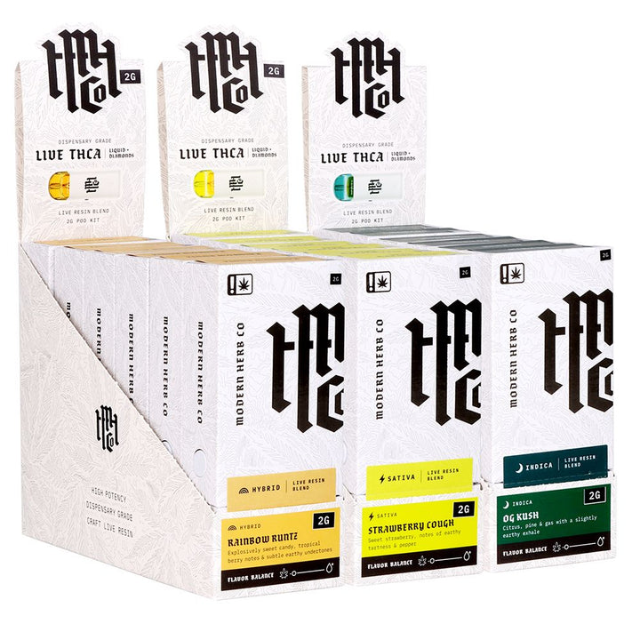 12CT DISPLAY - Modern Herb Co Liquid Diamonds THCA Cartridge - 1g