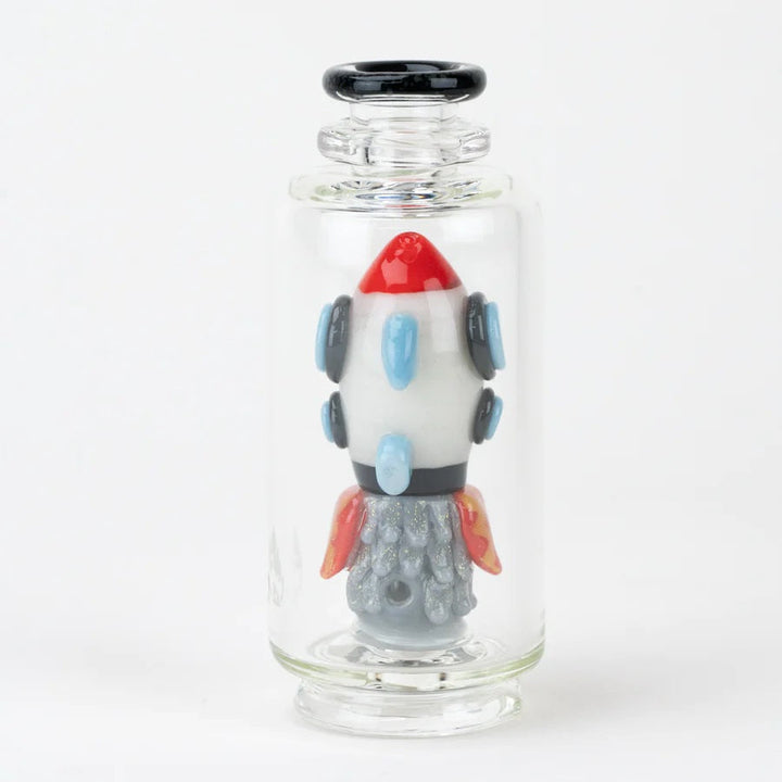 Empire Glassworks “Glow Rocket Ship” Peak Attachment – 4½″ – US-Made