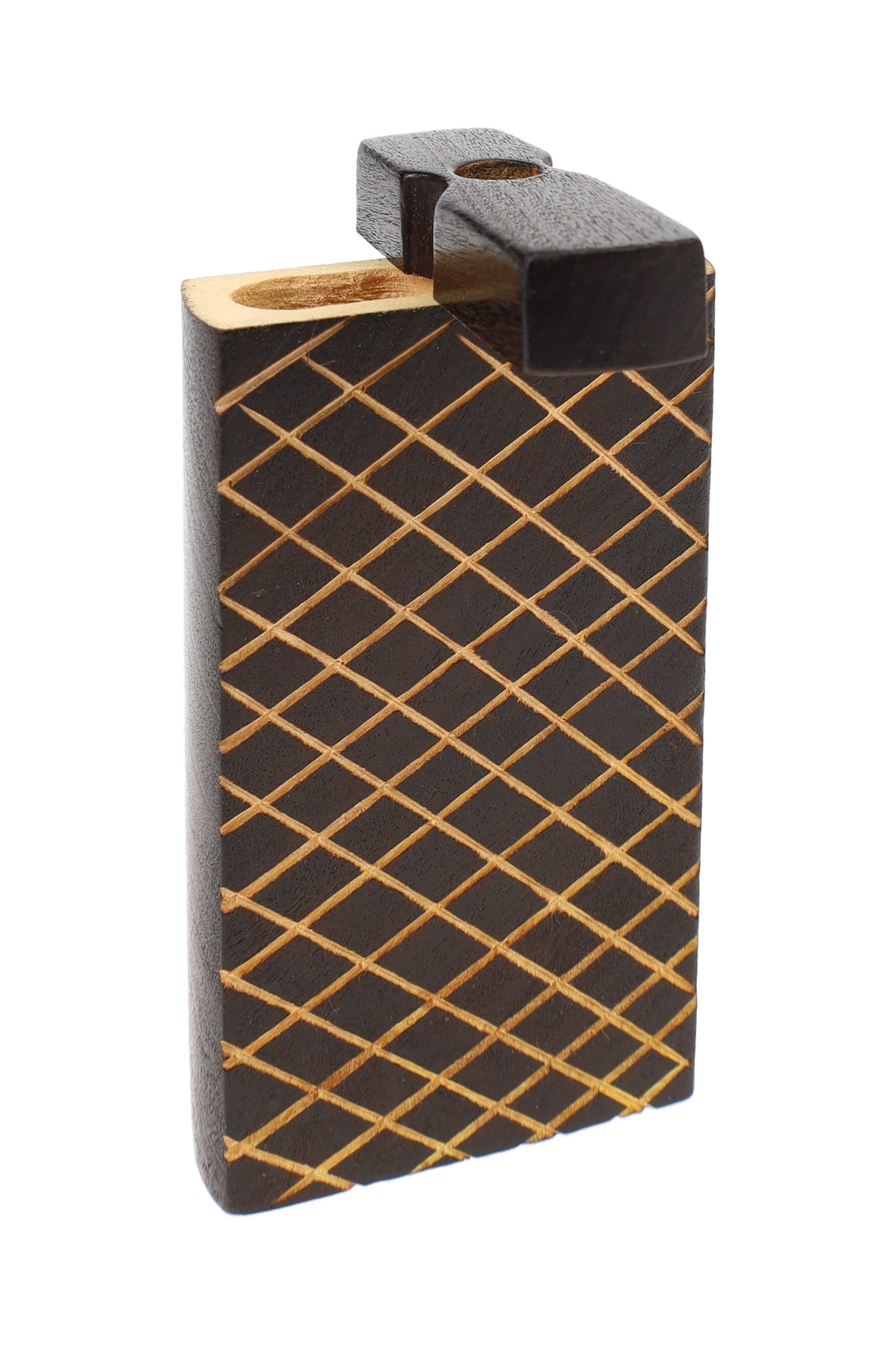 Burned Wood Dugout “Night Lattice” – 4″ – Assorted by Primate Glass | BDDbrands