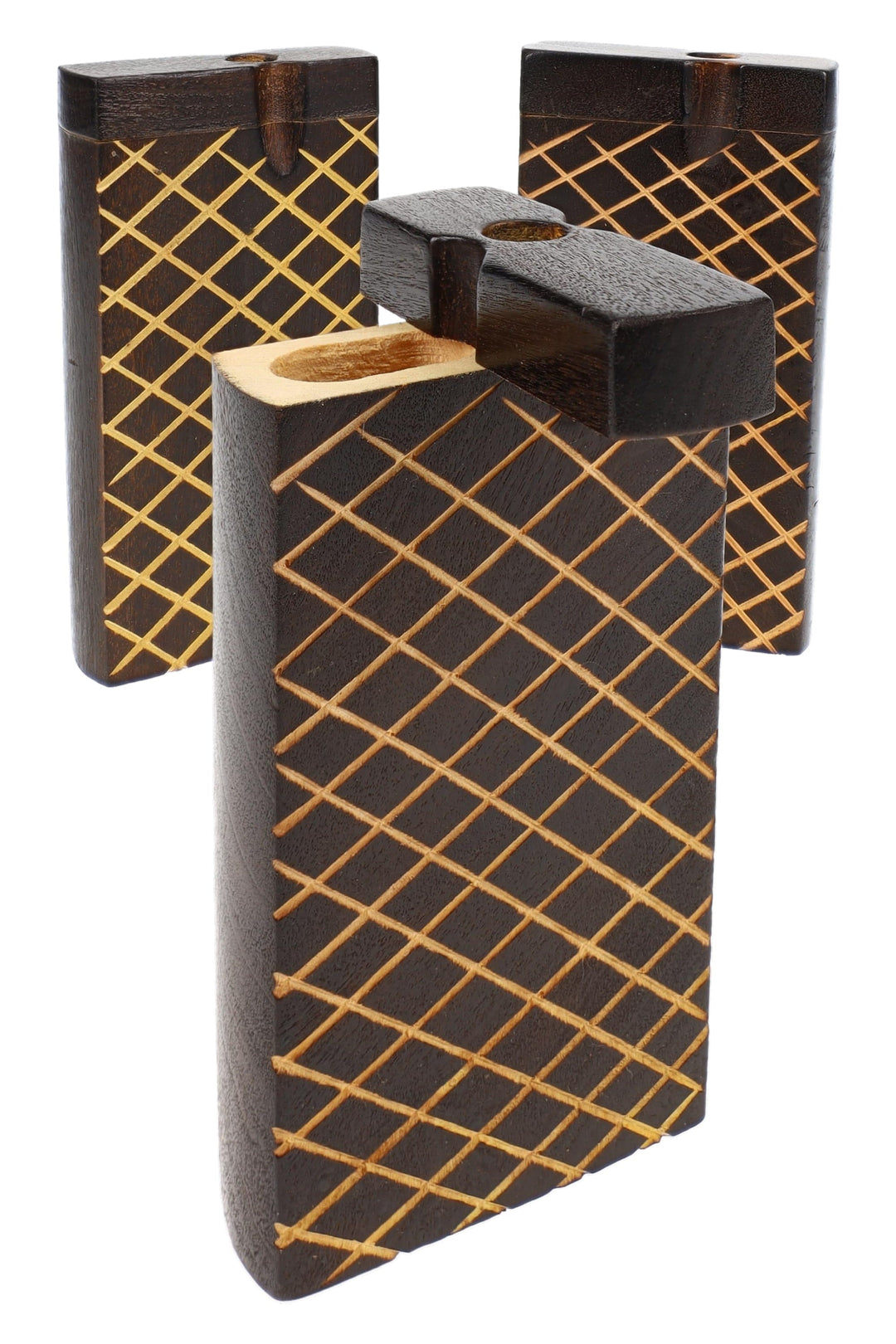 Burned Wood Dugout “Night Lattice” – 4″ – Assorted - view 4 | BDDbrands