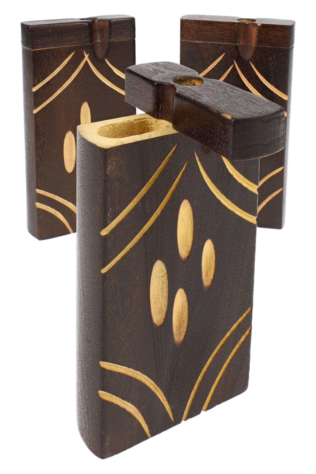 Burned Wood Dugout “Night Lattice” – 4″ – Assorted - view 5 | BDDbrands