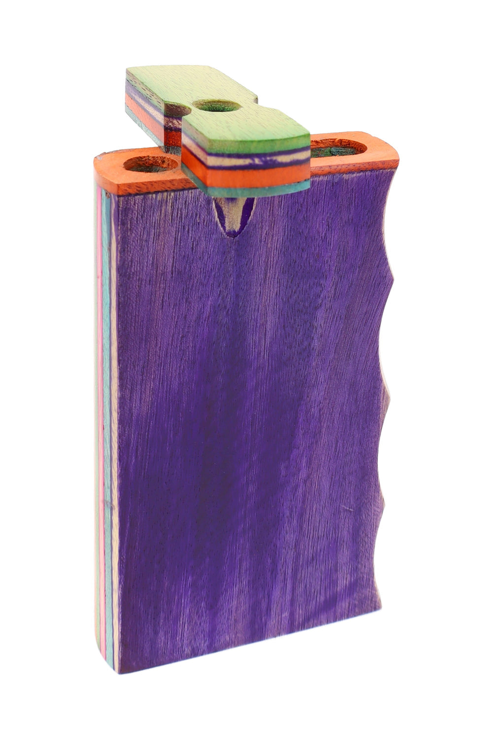 Multicolor Layered Wood Dugout “Rainbow Rail” – 4″ – Assorted Colors - view 2 | BDDbrands