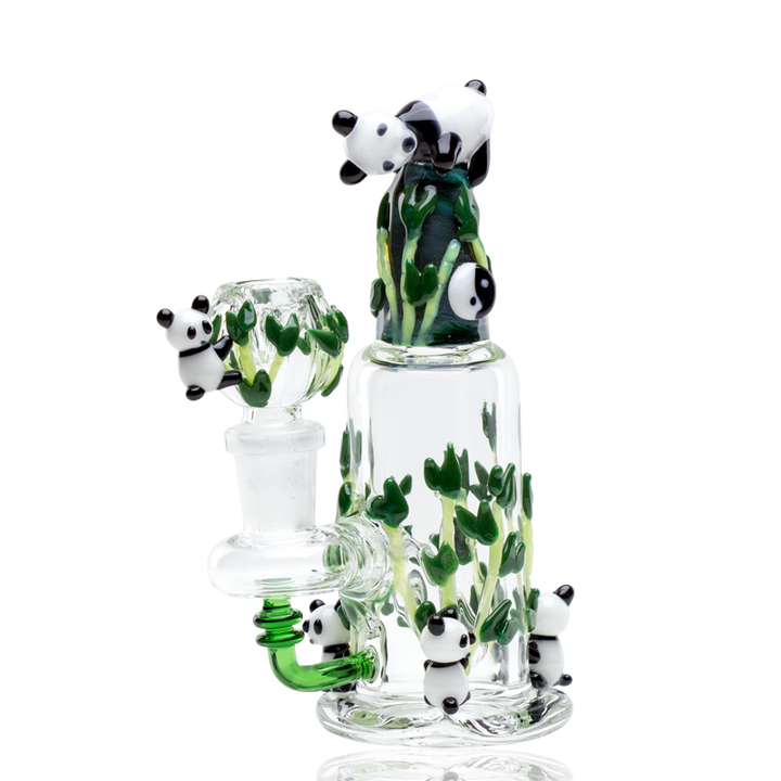 Empire Glassworks “Climbing Pandas” Glass Nano Rig – 5½″ – US-Made
