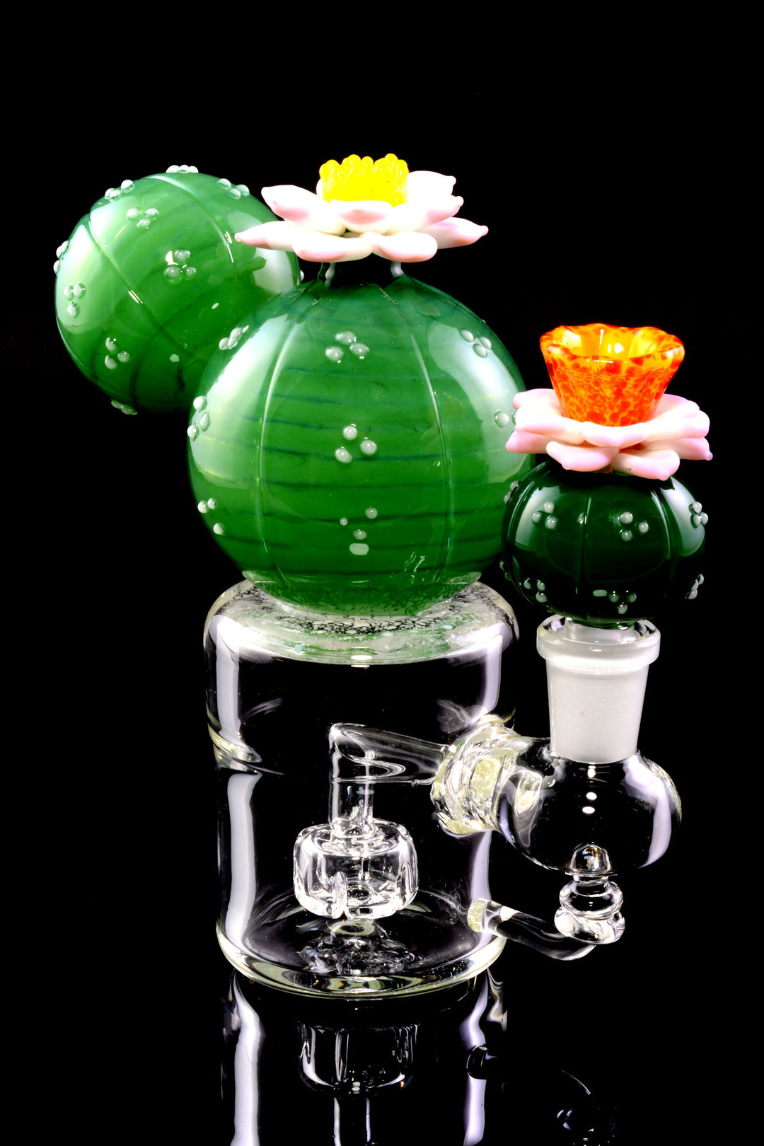 Empire Glassworks “Peyote Flower” Glass Mini Rig – 6″ – US-Made