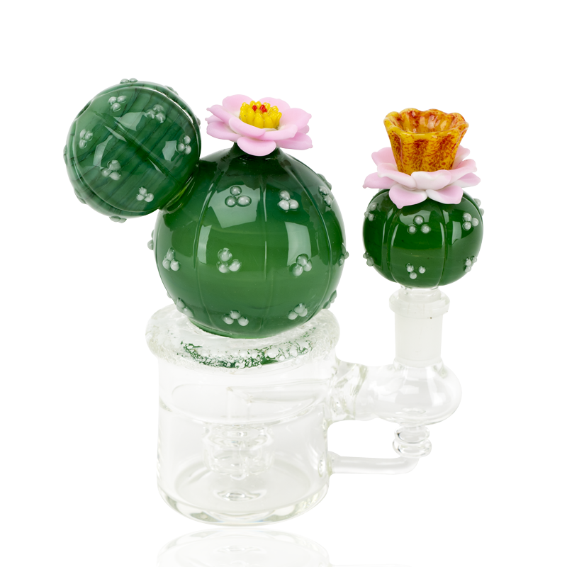 Empire Glassworks “Peyote Flower” Glass Mini Rig – 6″ – US-Made