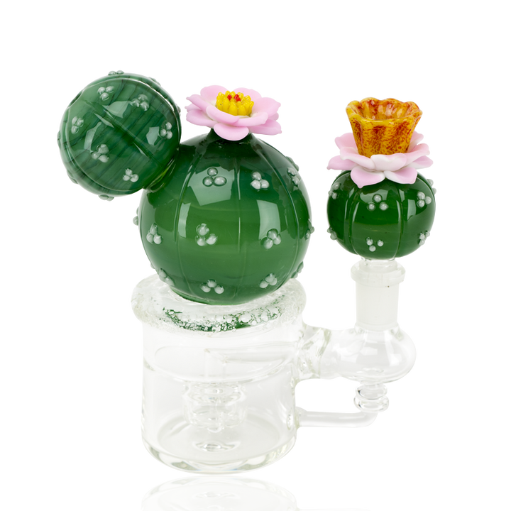 Empire Glassworks “Peyote Flower” Glass Mini Rig – 6″ – US-Made
