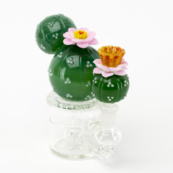 Empire Glassworks “Peyote Flower” Glass Mini Rig – 6″ – US-Made