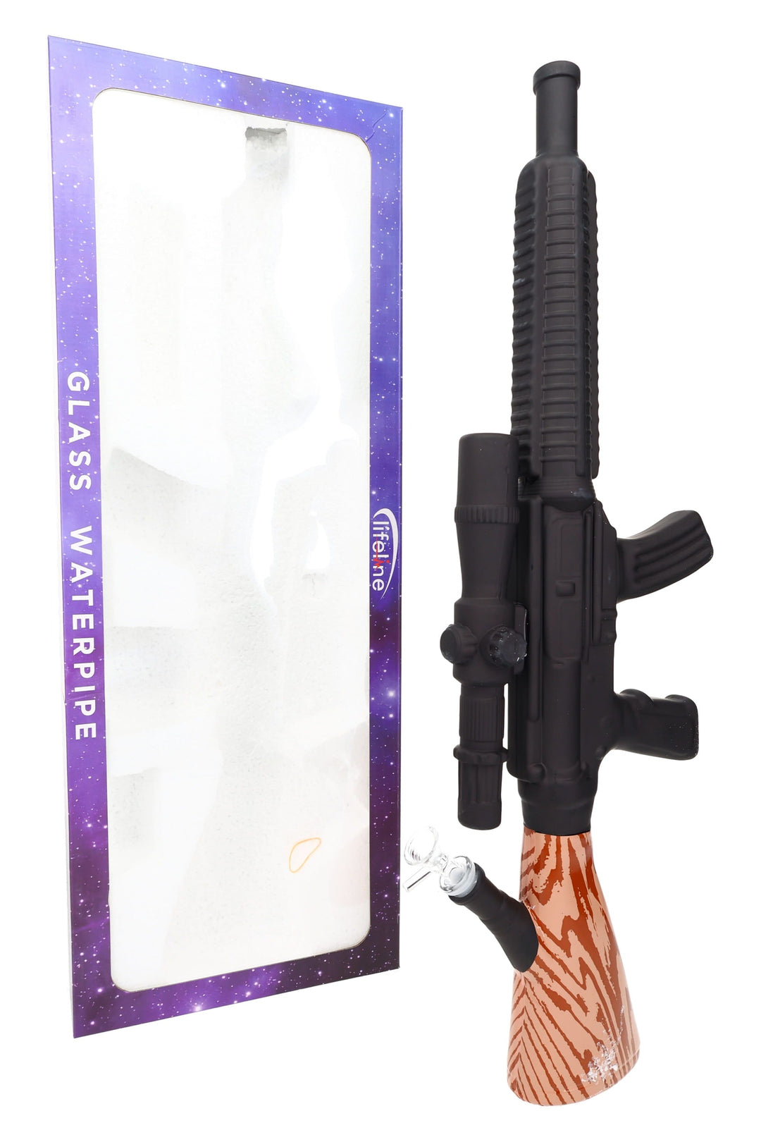 Rifle Beaker Bong “Countertop Cannon” – 24″ – Thick Glass