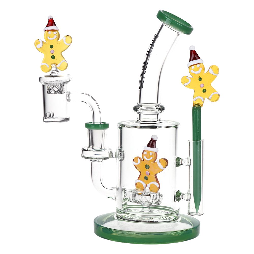 Pulsar Holidaze Series Glass Dab Rig Set | 8.25" | 14mm F by Gift Guru | BDDbrands