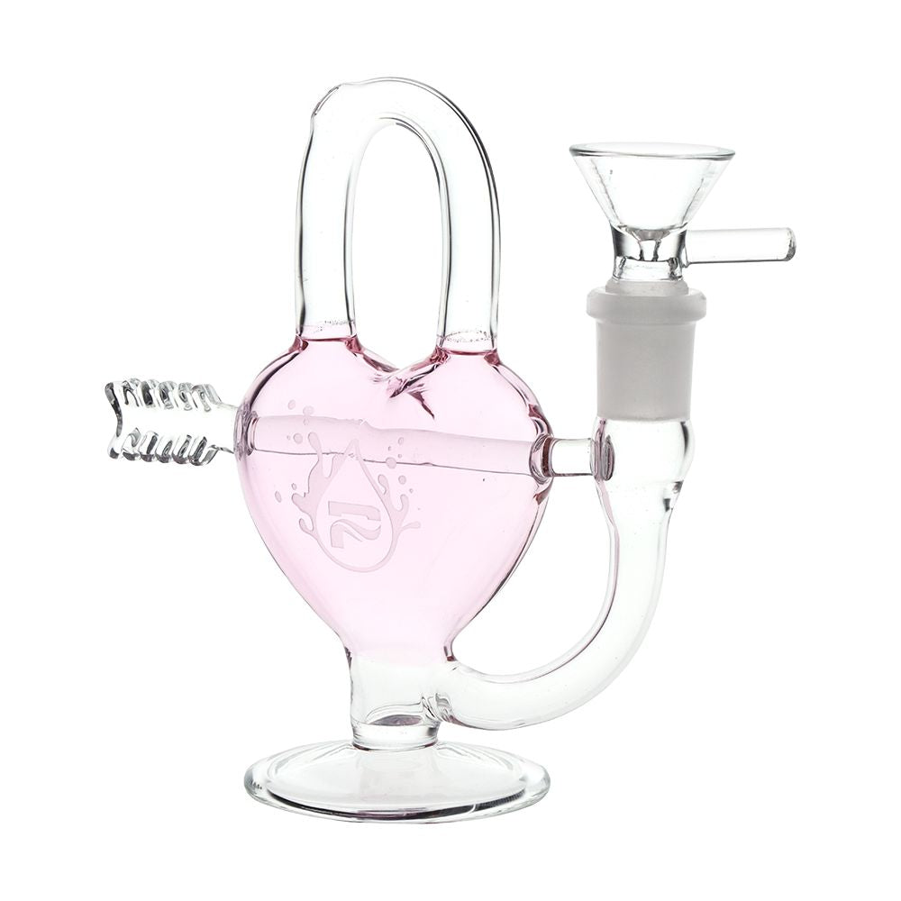 Pulsar Arrow Heart Glass Water Pipe - 5" / 14mm F - view 3 | BDDbrands