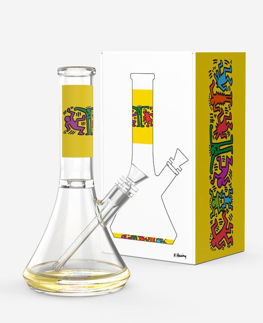 K. Haring Glass Water Pipe