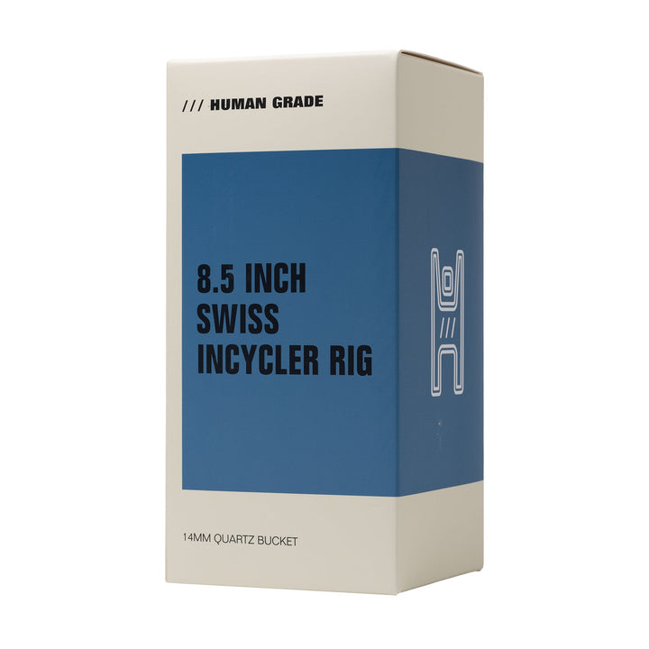 Human Grade 8.5" Swiss Incycler Glass Rig Recycler Water Pipe