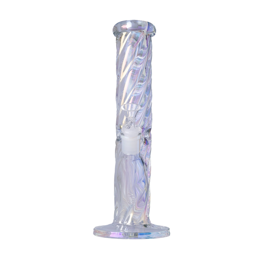 Human Grade Twisted Iridescent Tube Glass Water Pipe - view 7 | BDDbrands