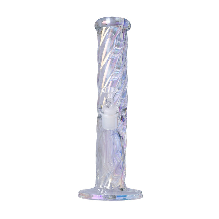 Human Grade Twisted Iridescent Tube Glass Water Pipe - view 7 | BDDbrands