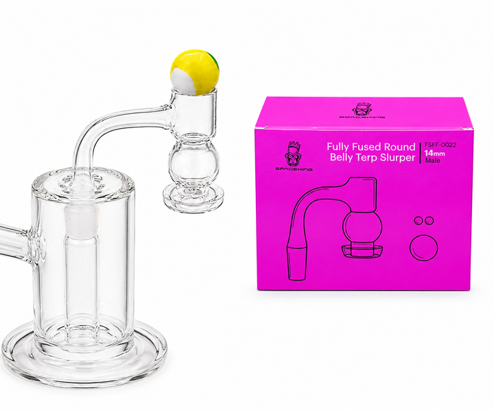 Space King Fully Fused Round Belly Terp Slurper (Purple)