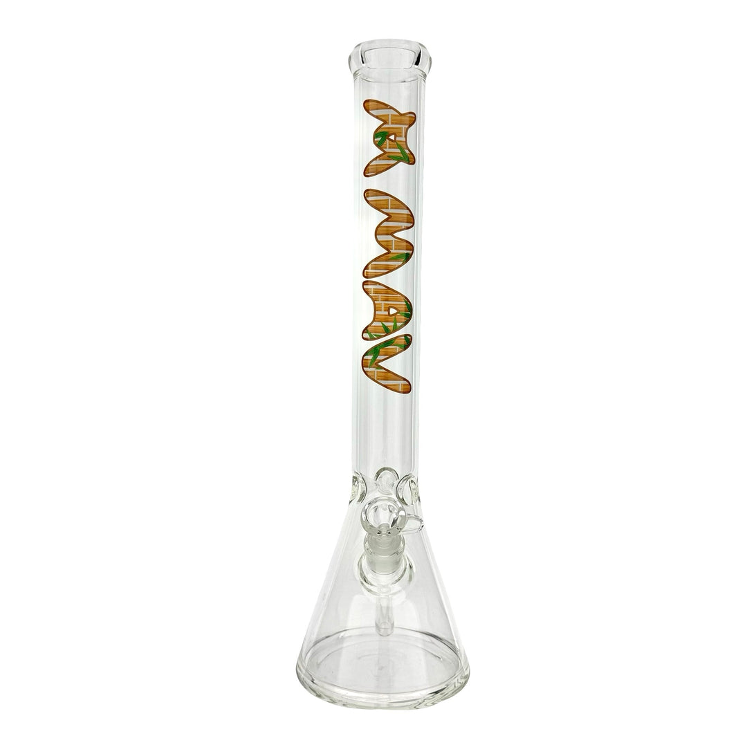 18" MAV Bamboo Garden Logo Beaker Bong by MAV GLASS | BDDbrands