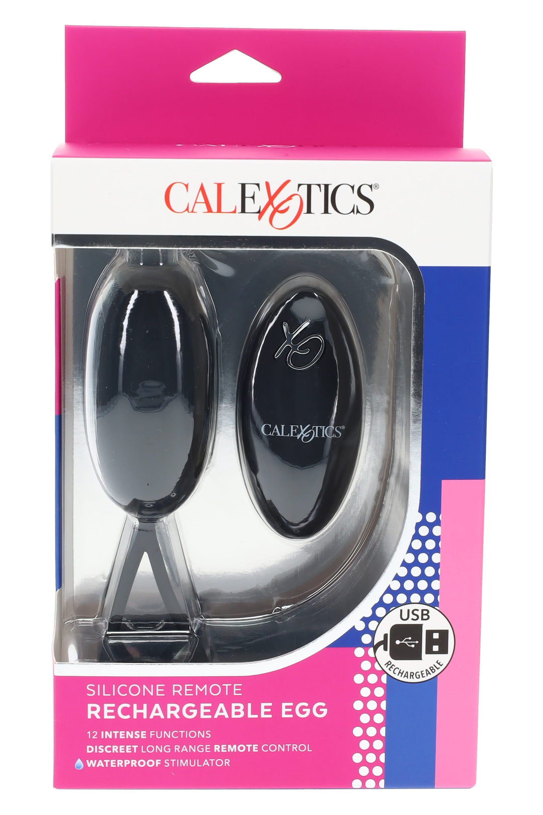 Silicone Remote Rechargeable Egg – 12 Functions – Waterproof