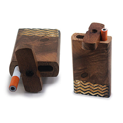 Handmade Wooden Wave Pattern Dugout w/ One Hitter