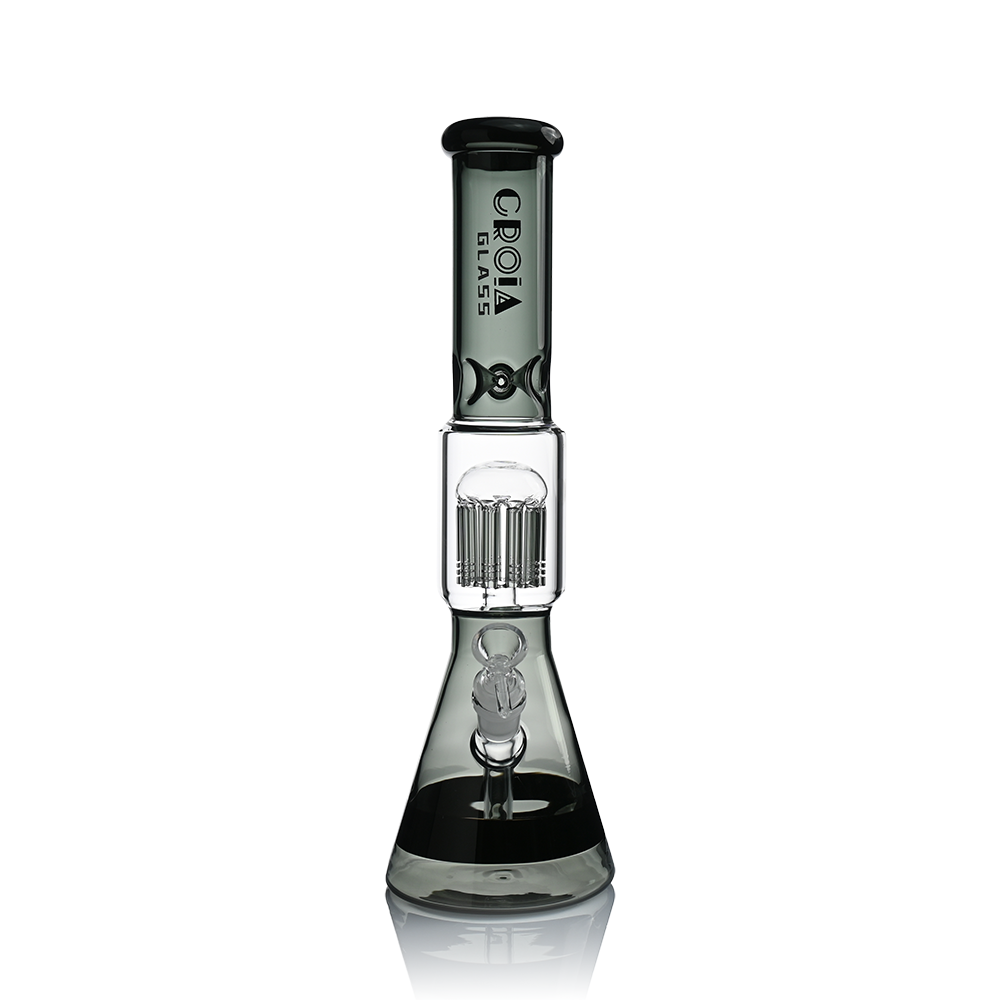 15" Beaker Bong with Tree Perc and Ice Catcher | Croia Glass - view 5 | BDDbrands