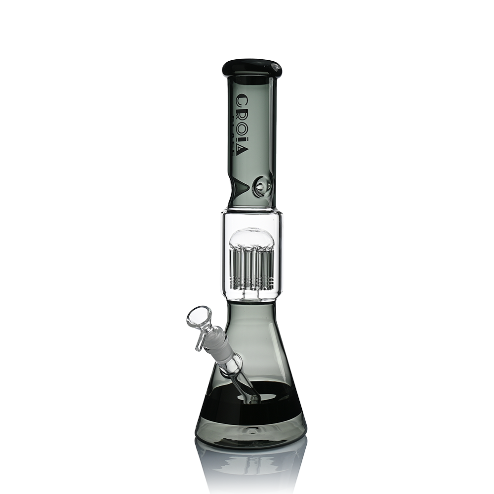 15" Beaker Bong with Tree Perc and Ice Catcher | Croia Glass by Croia Glass | BDDbrands