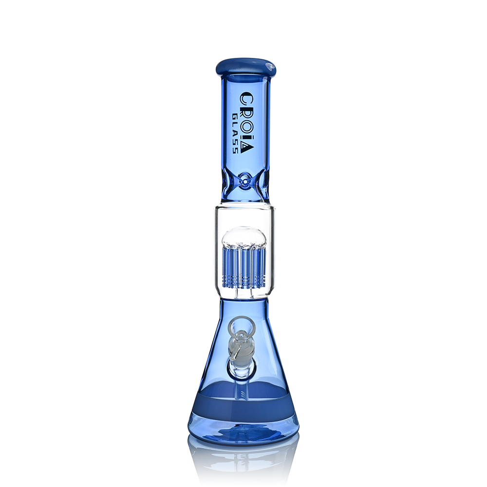 15" Beaker Bong with Tree Perc and Ice Catcher | Croia Glass - view 6 | BDDbrands