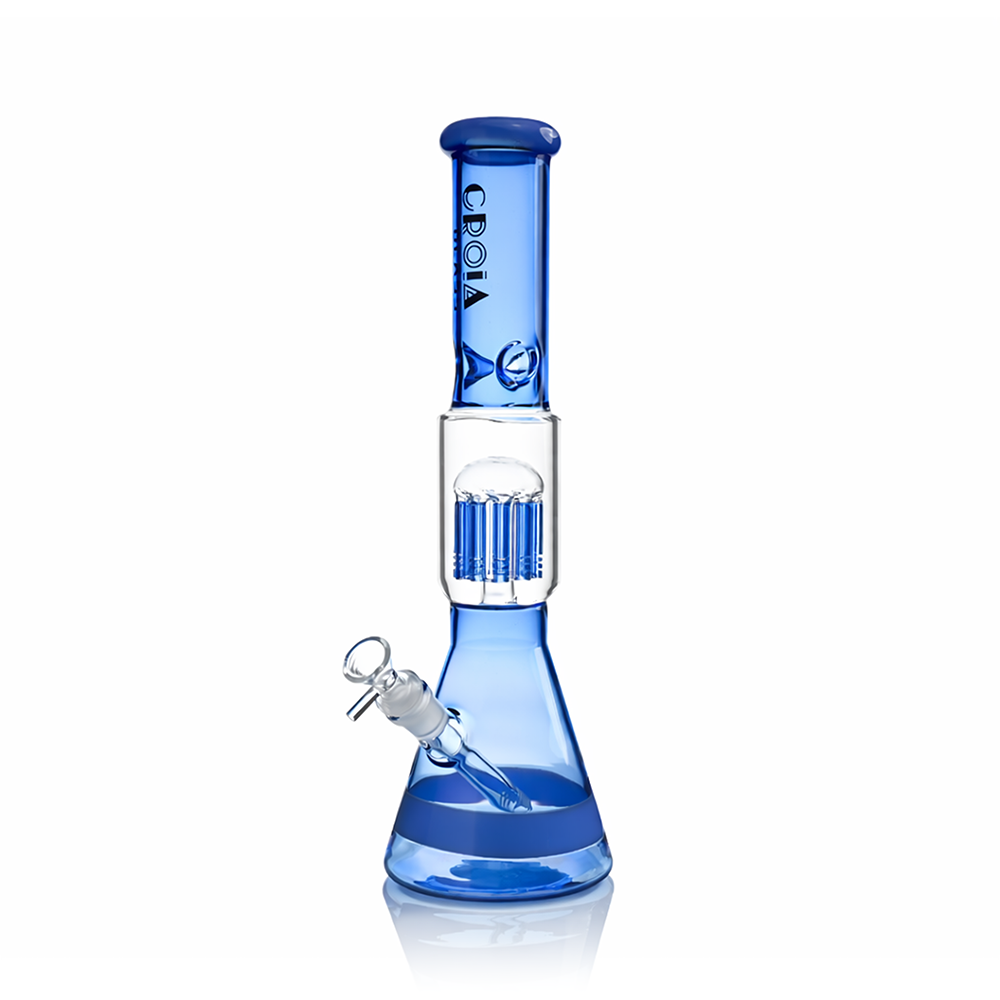 15" Beaker Bong with Tree Perc and Ice Catcher | Croia Glass - view 2 | BDDbrands