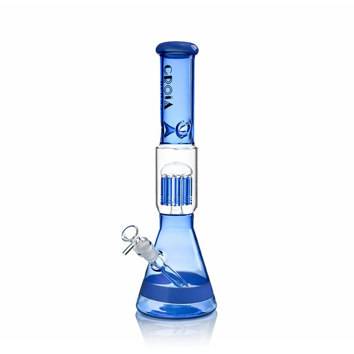 15" Beaker Bong with Tree Perc and Ice Catcher | Croia Glass - view 2 | BDDbrands