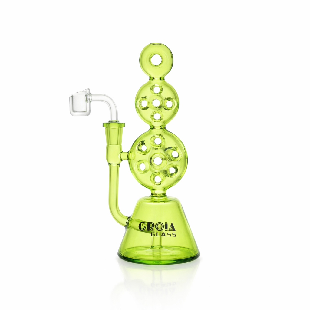 8" Triple Stack Swiss Perc Recycler Dab Rig | Croia Glass - view 2 | BDDbrands