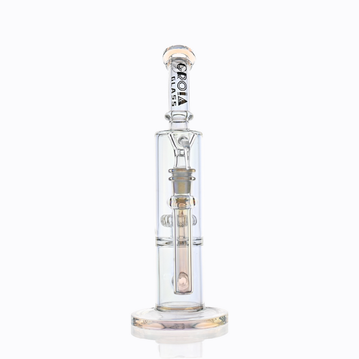 10" Dual Chamber Scientific Bong with Inline and Rocket Perc | Croia Glass - view 5 | BDDbrands