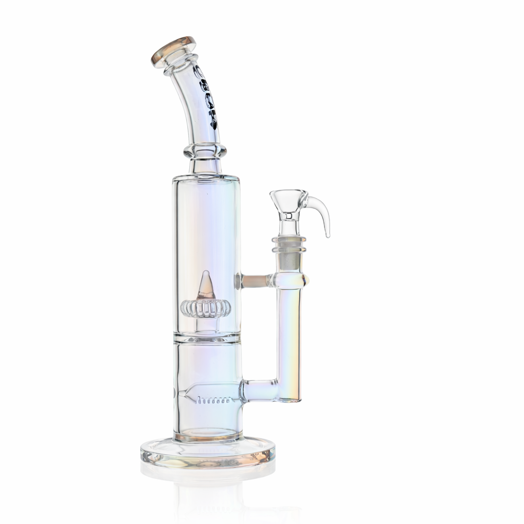 10" Dual Chamber Scientific Bong with Inline and Rocket Perc | Croia Glass - view 6 | BDDbrands