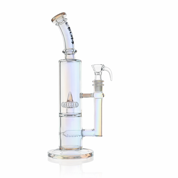 10" Dual Chamber Scientific Bong with Inline and Rocket Perc | Croia Glass - view 6 | BDDbrands