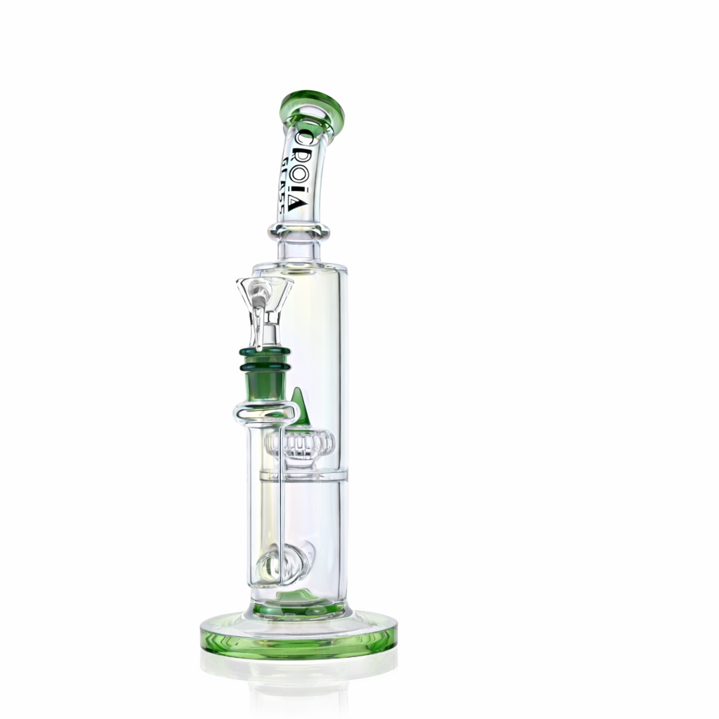 10" Dual Chamber Scientific Bong with Inline and Rocket Perc | Croia Glass - view 7 | BDDbrands