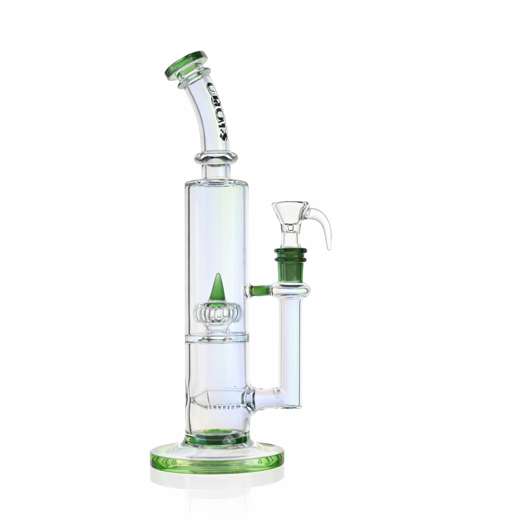 10" Dual Chamber Scientific Bong with Inline and Rocket Perc | Croia Glass - view 4 | BDDbrands
