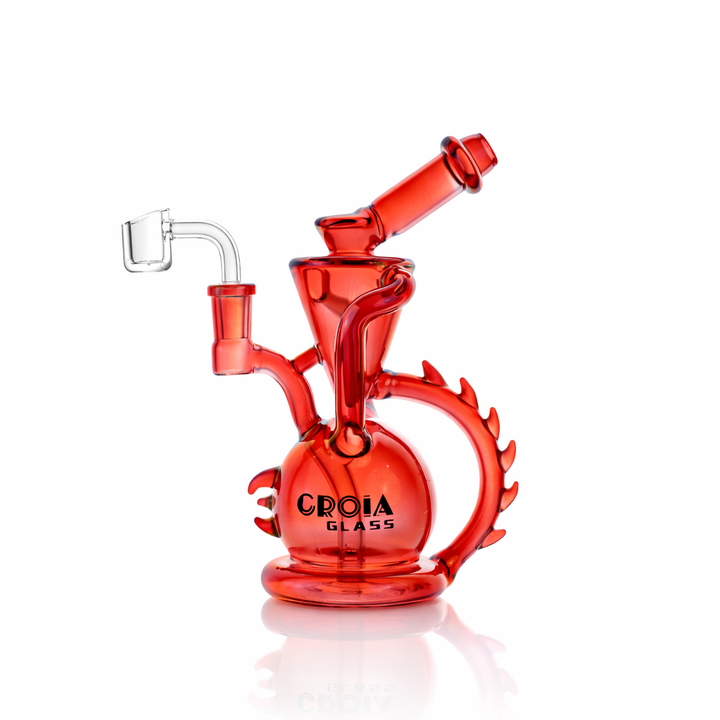 10" Dragon Spine Recycler Dab Rig | Croia Glass by Croia Glass | BDDbrands