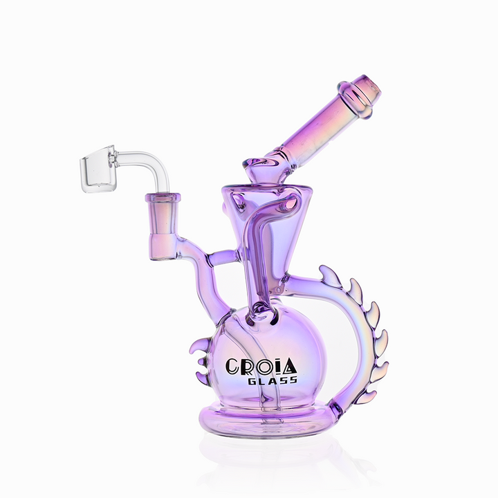 10" Dragon Spine Recycler Dab Rig | Croia Glass - view 6 | BDDbrands