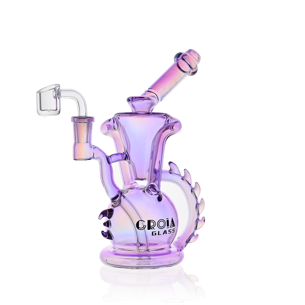 10" Dragon Spine Recycler Dab Rig | Croia Glass - view 3 | BDDbrands