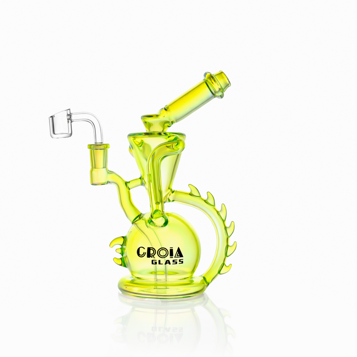 10" Dragon Spine Recycler Dab Rig | Croia Glass - view 2 | BDDbrands