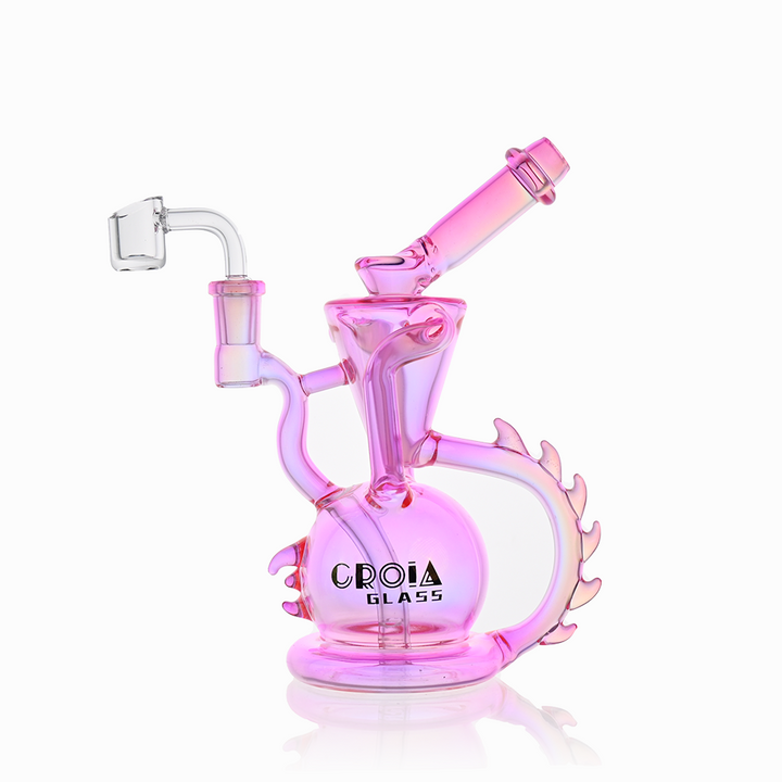 10" Dragon Spine Recycler Dab Rig | Croia Glass - view 7 | BDDbrands