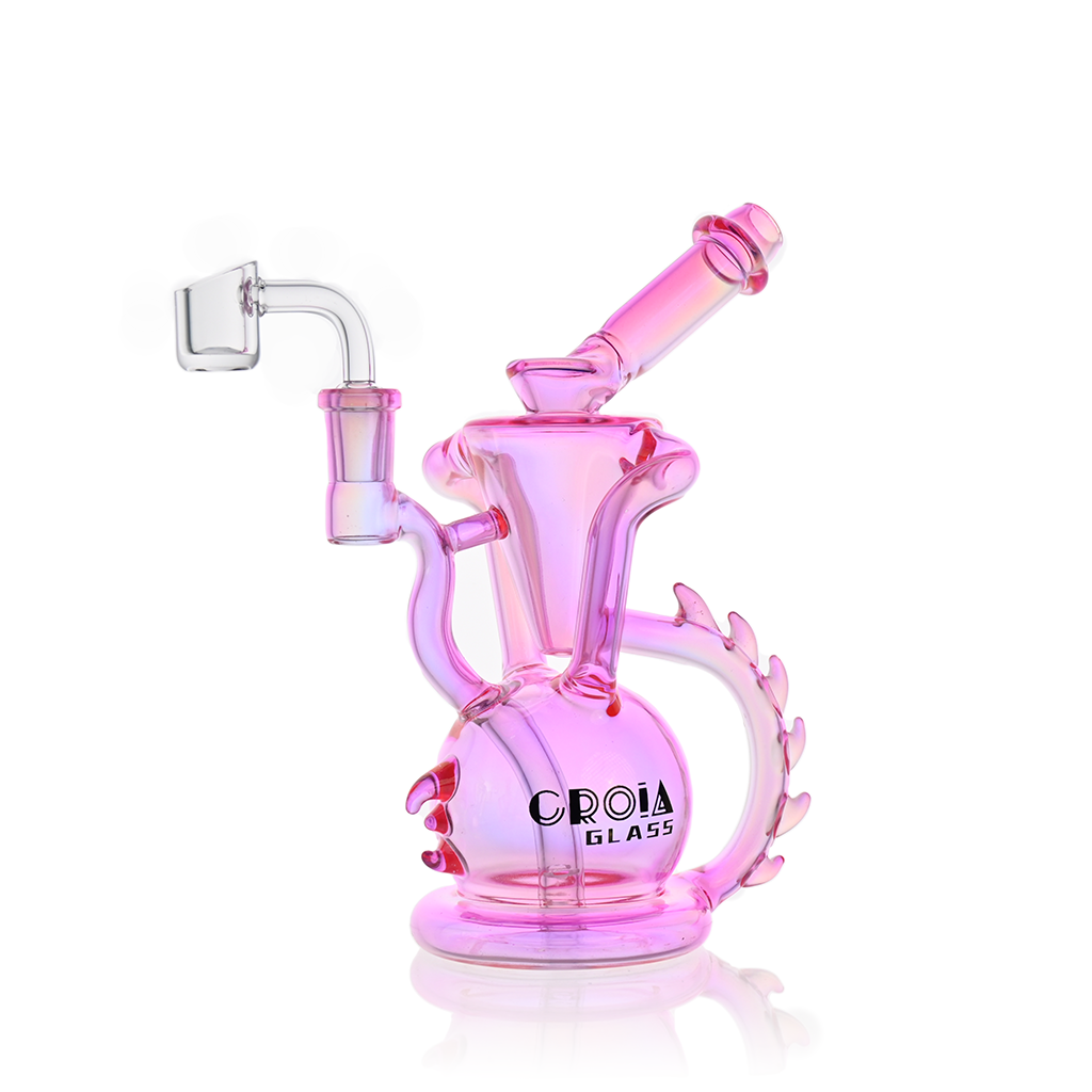 10" Dragon Spine Recycler Dab Rig | Croia Glass - view 4 | BDDbrands