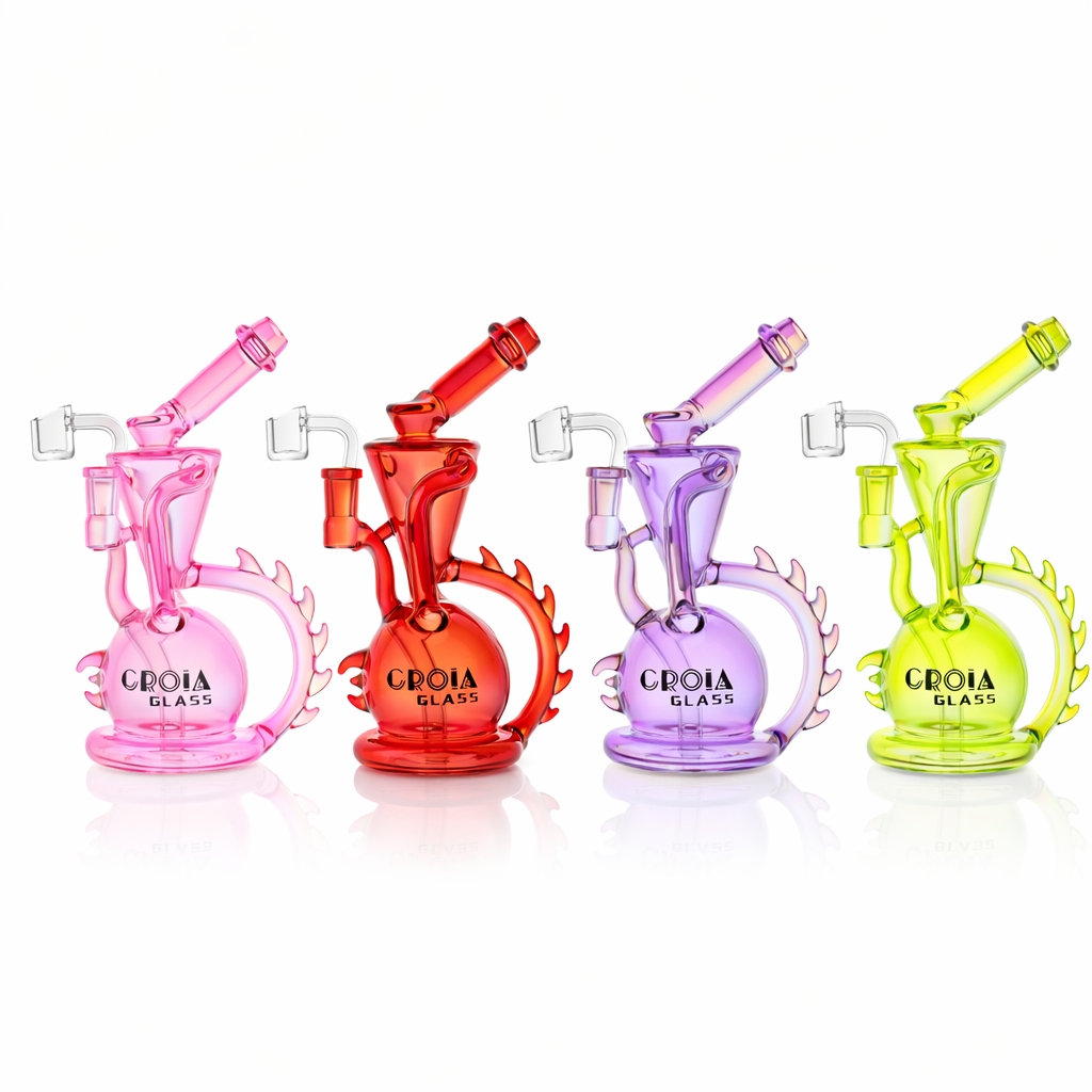10" Dragon Spine Recycler Dab Rig | Croia Glass - view 5 | BDDbrands