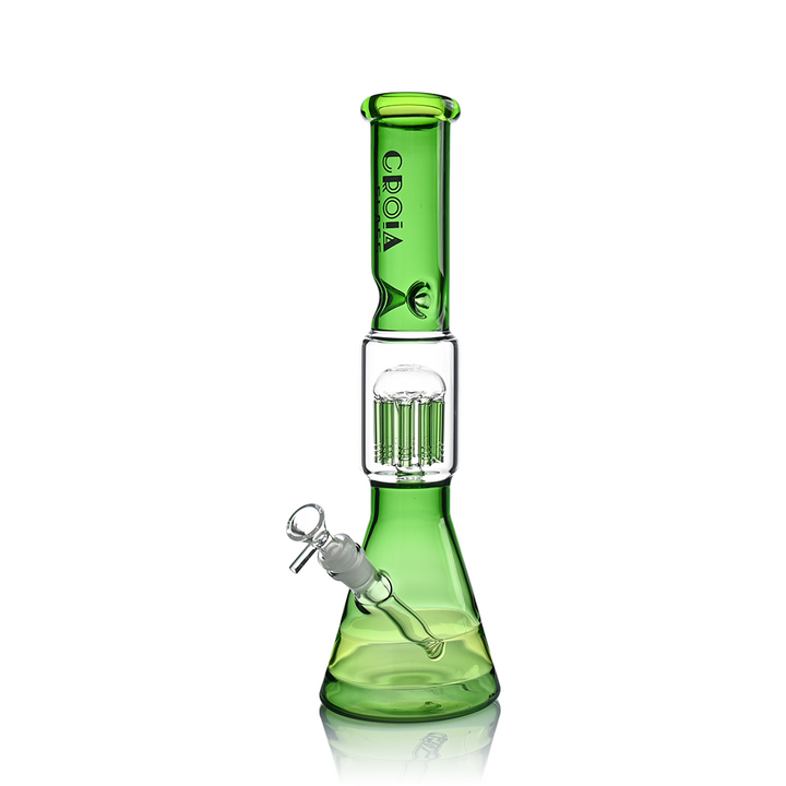 15" Beaker Bong with Tree Perc and Ice Catcher | Croia Glass - view 3 | BDDbrands