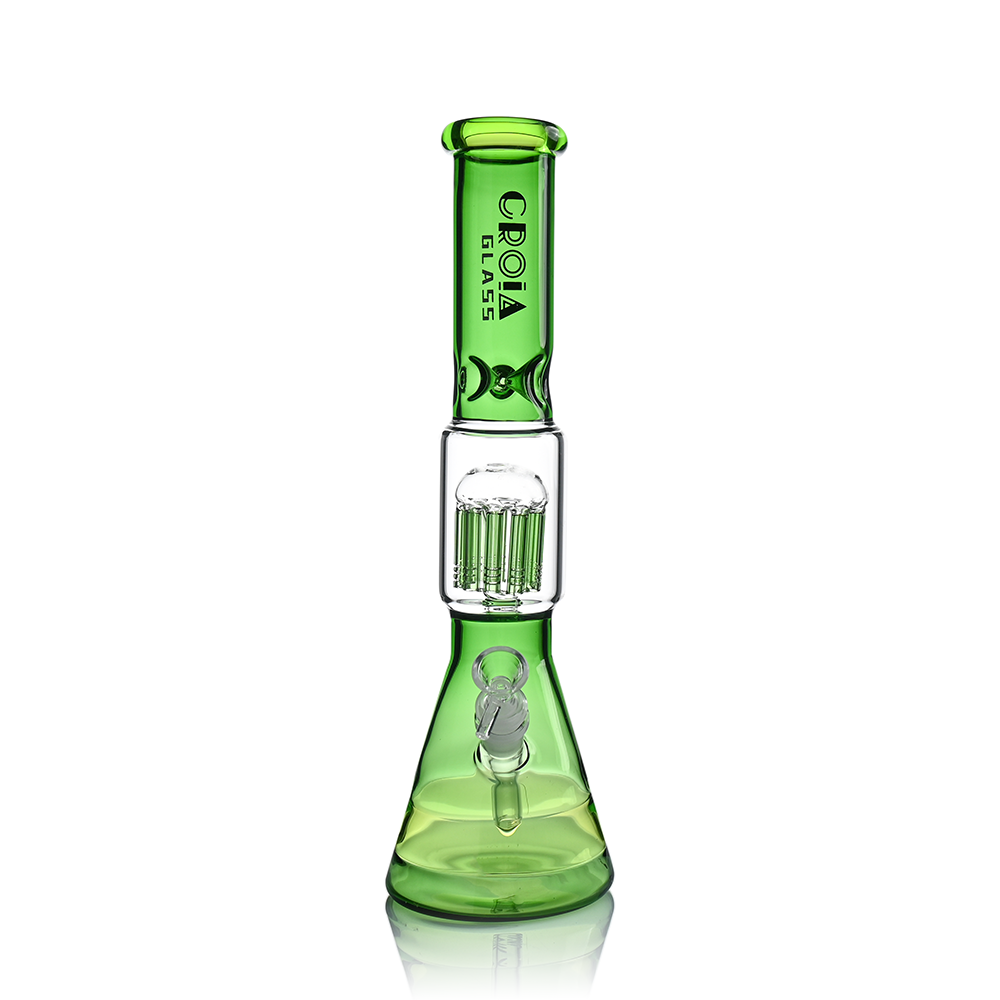 15" Beaker Bong with Tree Perc and Ice Catcher | Croia Glass - view 7 | BDDbrands