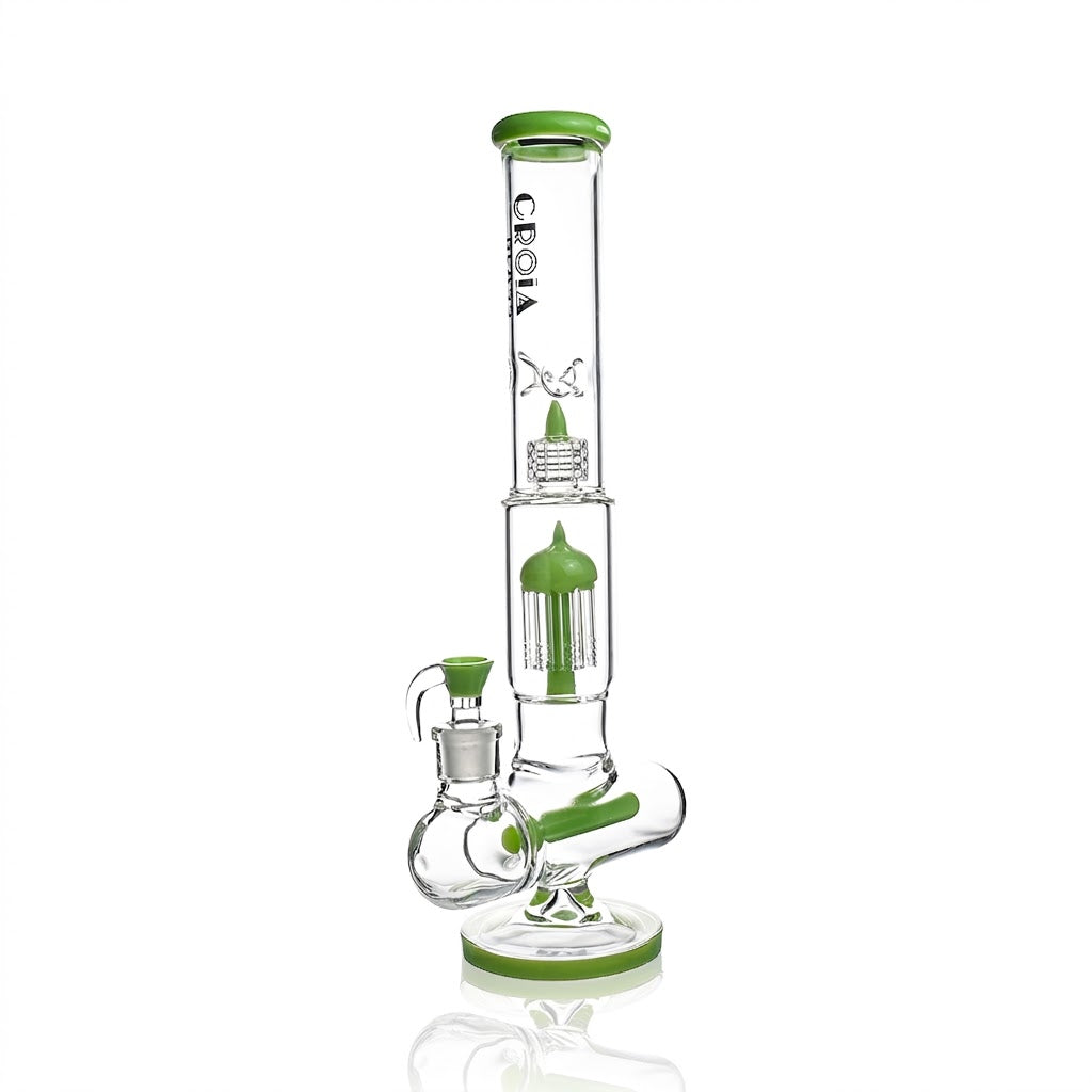17" Triple Perc Scientific Glass Bong | Croia Glass - view 4 | BDDbrands