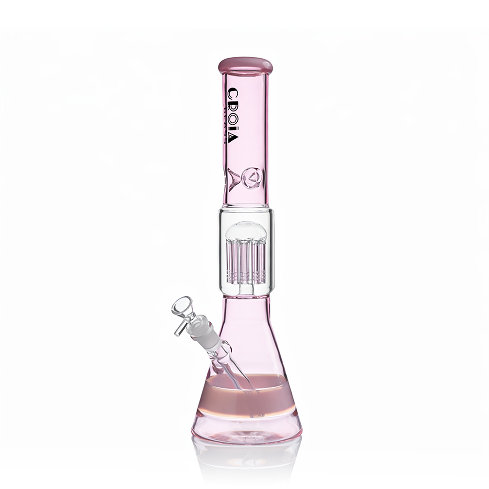 15" Beaker Bong with Tree Perc and Ice Catcher | Croia Glass - view 4 | BDDbrands
